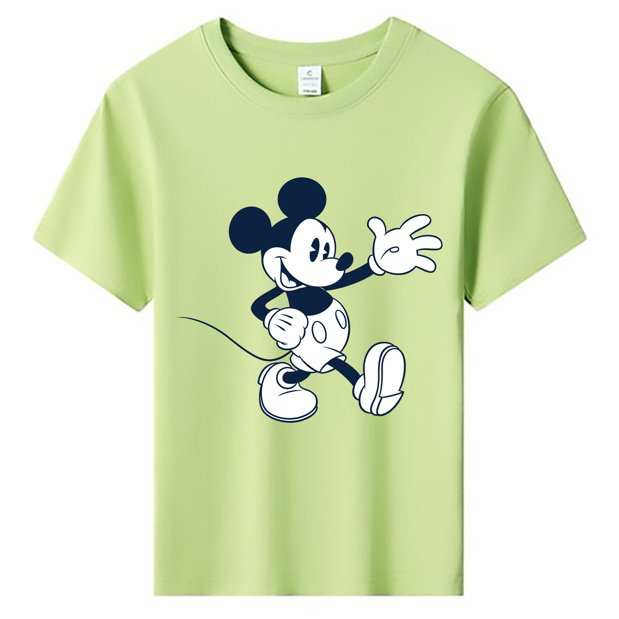 ミッキーマウス Mickey Mouse 綿100％キッズTシャツ（フロントプリント）